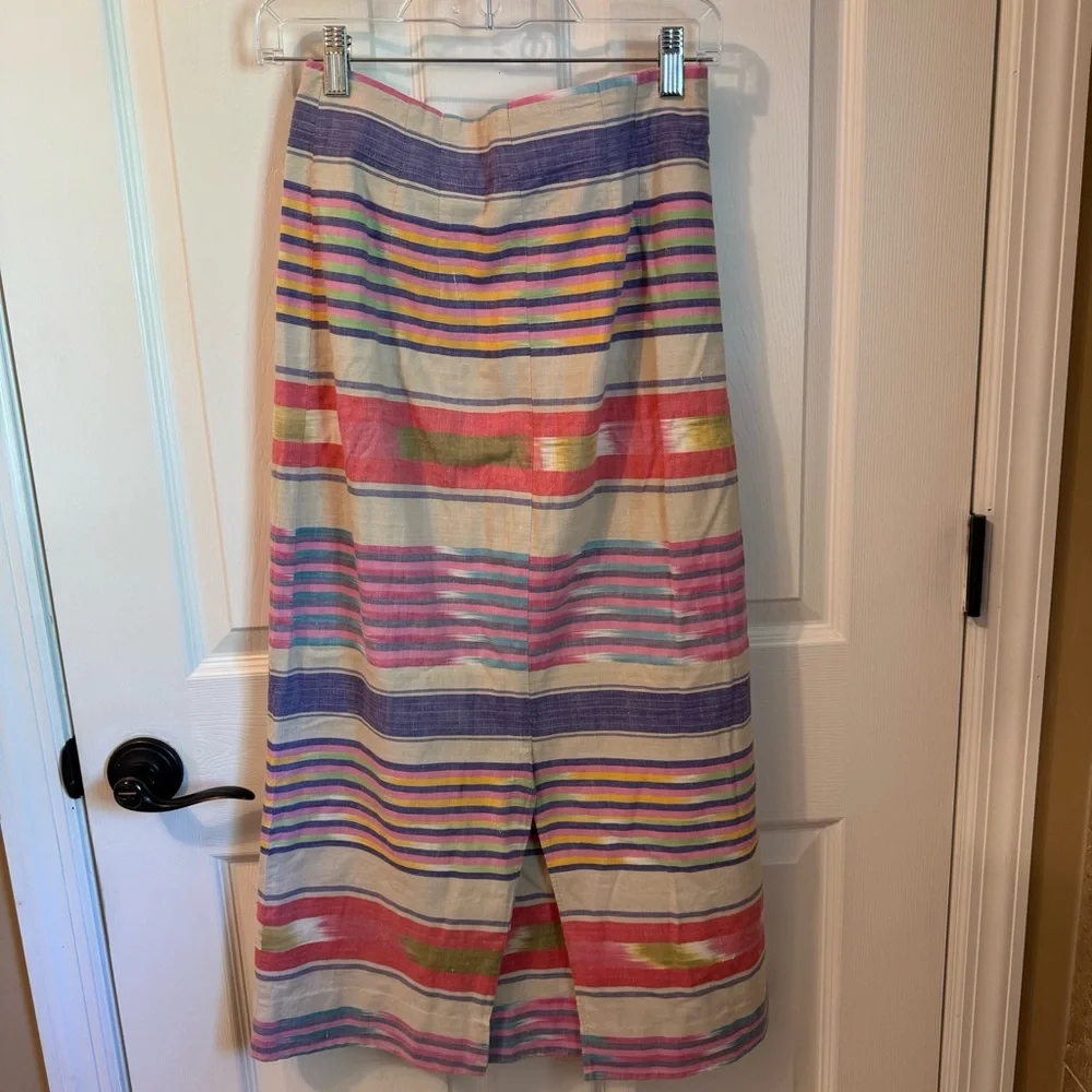 Bushwacker U.S.A Vintage Pastel Wrap Front Skirt Size 8 Rare‎